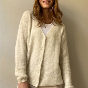 Aritzia Wilfred front to back cardigan (yellow)